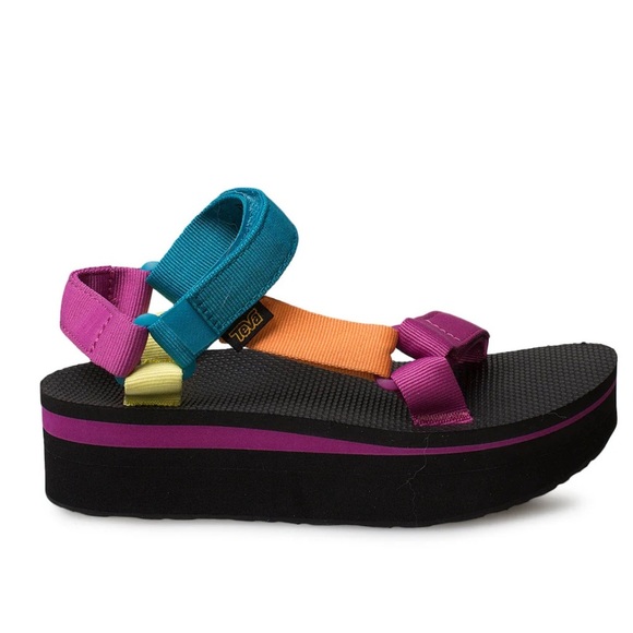 Teva Platform Universal Retro Multi Sandals Sz 10 - Picture 1 of 8